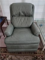 Leather type recliner does show some wear