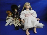 (2) Porcelain Dolls And More