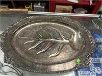 Silver plated serving tray