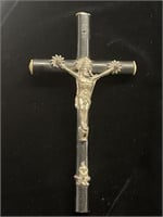 WW1 Bavarian wood & metal devotion crucifix