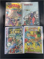 4 VTG Comics-Superboy,TreasureChest, Not, Advent