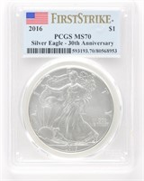 2016 ONE OUNCE SILVER EAGLE SILVER $1 DOLLAR