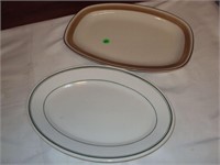 Lot of 2 Stoneware Platters 13", Hearthside +