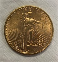 1910 Twenty Dollar Gold Piece.