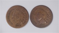 2 - 1876 Indian Head Cents