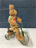 Bunny on a tricycle decoration piece