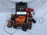 Black & Decker Jigsaw Kit, Drill, & (2) Chargers