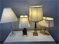 (4) Various Table Lamps