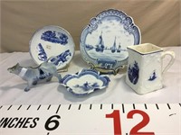Blue and White Dutch themed Porcelain
