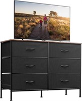 WLIVE Wide Dresser with 6 Drawers, TV Stand for 5