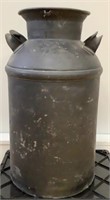 Vintage Black Metal Milk Can Jug