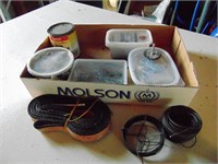 BOX LOT- NAILS WIRE, STRAP