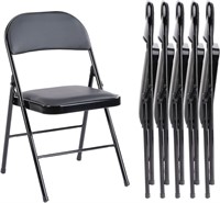 Folding Chairs Outdoor/Indoor  5 Pack  Black