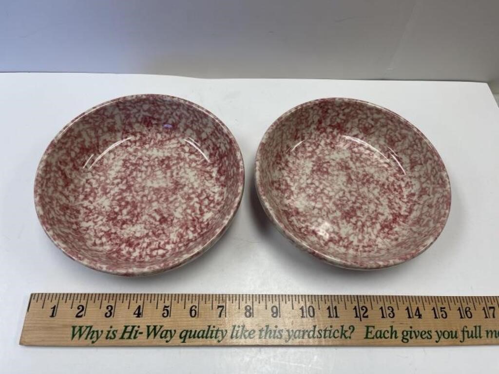 PAIR OF HENN POTTERY SOUP? BOWLS