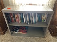 Metal cabinet and books