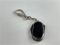 Hematite scaled key ring knife