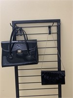 Lot of 2 Black Purses Handbags