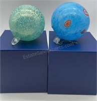 Hallmark Art Glass Ornaments with Boxes