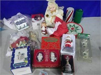 Santa, angel, Christmas decor, candles