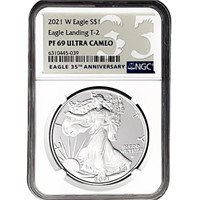 2021-S Type 2 Silver Eagle NGC PF69 Ultra Cameo