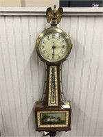 Electrified Antique Banjo Clock w/ Reverse Paint