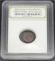 Roman Widows Mite Bronze Coin 50BC-400AD