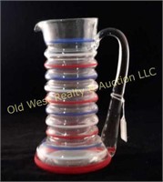 Crystal Pitcher - Red White & Blue