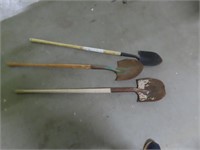(3) vtg HD Nice Shovels Spades Yard Tools