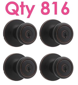 Qty 816- Entry Door Knobs