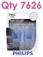 Qty 7626-Philips Crystal Vision Bulb 2 Packs