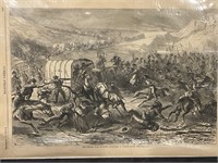 The Indian War - Indians Attacking A Wagon Traibn