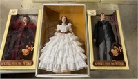 Three Gone With The Wind Barbie Dolls
