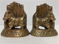 Pair of brass Scottish Terrier Bookends. Approx.