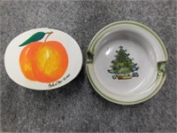 Louisville Stoneware Christmas tree ashtray,