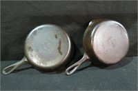 (2X) GRISWOLD # 6 SMALL BLOCK CAST IRON SKILLETS