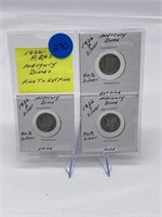 3-1926 P-D & S Mercury Dimes Fine to Ext Fine