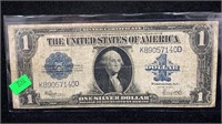 1923 $1 Silver Certificate Horseblanket Large Note