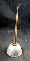 Eagle Long Brass Nozzle Push Bottom Oil Can 11"