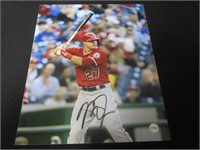 MIKE TROUT SIGNED 8X10 PHOTO ANGELS COA