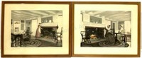 (2pc) Wallace Nutting Interior Prints