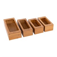 Seville Classics Bamboo Storage Bag Holder $30