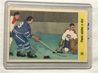 1958-59 Jacques Plante Hockey Card