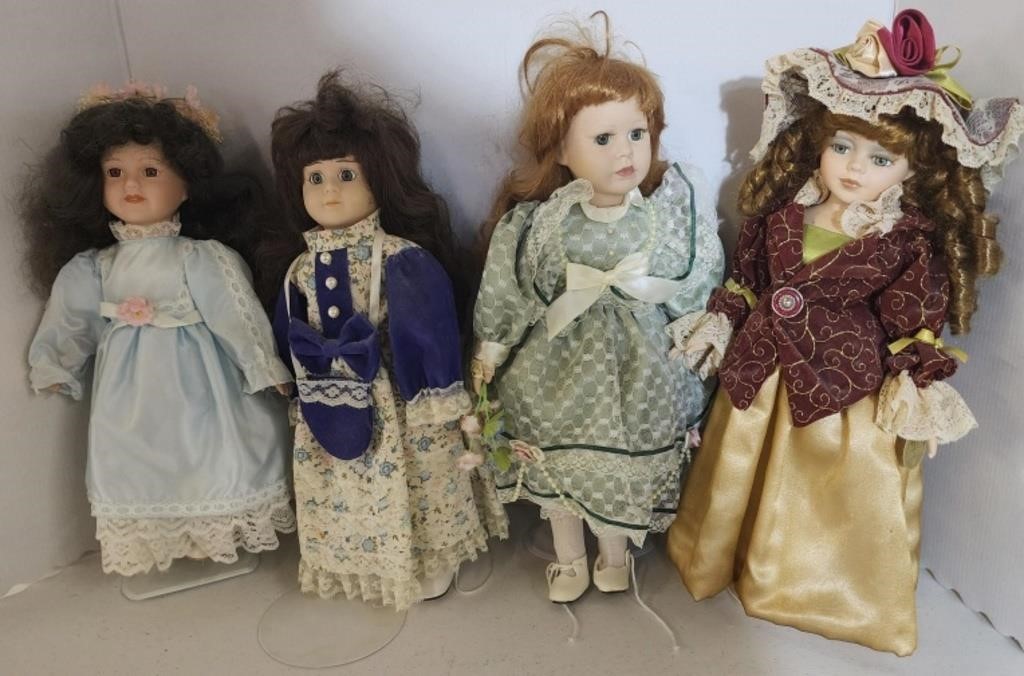 4 Porcelain Dolls