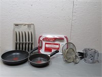 SET OF T-FAL FRYING PANS / KITCHENWARE