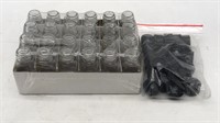 24 - 10ml Glass Bottles With Stopper Lids Nonleak