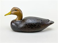 Hand Carved Miniature Carved Black Duck