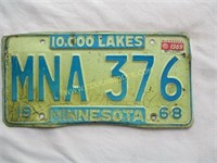 1968 Minnesota license plate