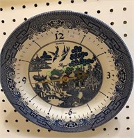 Blue Willow china wall clock, courts regal,