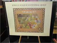 Iowa Sesquicentennial Quilt Poster