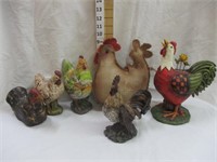 Flat of Chickens incl. (2) metal, others composite